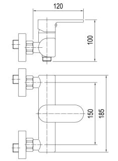 Смеситель для душа Swedbe Lynx 2320 хром